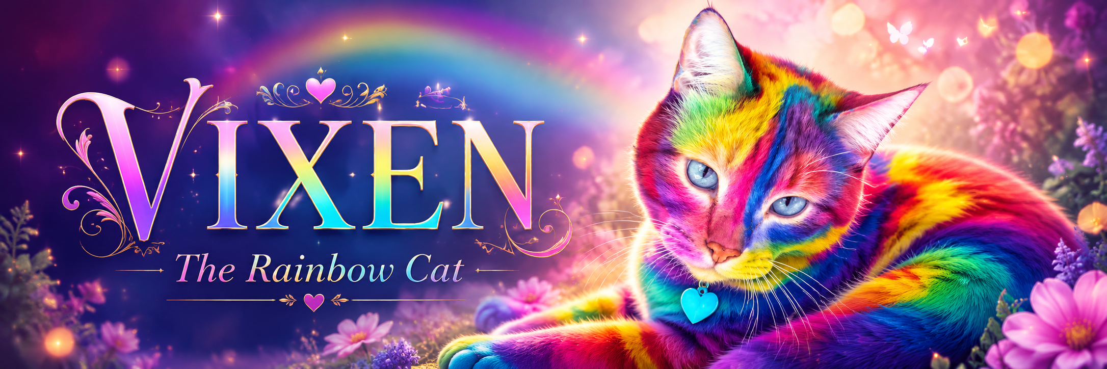Vixen The Rainbow Cat banner